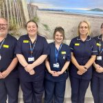 From Left : Kevin Mitchell, Heather Tomlinson, Kayleigh Barber, Claire Facey and Trish Parker. Exeter Sarcoma Nurse Specialists